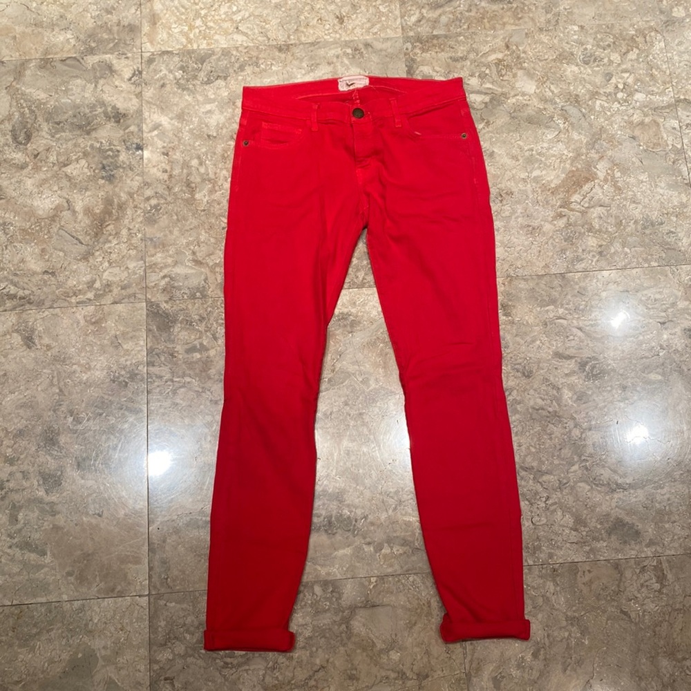 Current/Elliott The Rolled Skinny in Caution Red size 27